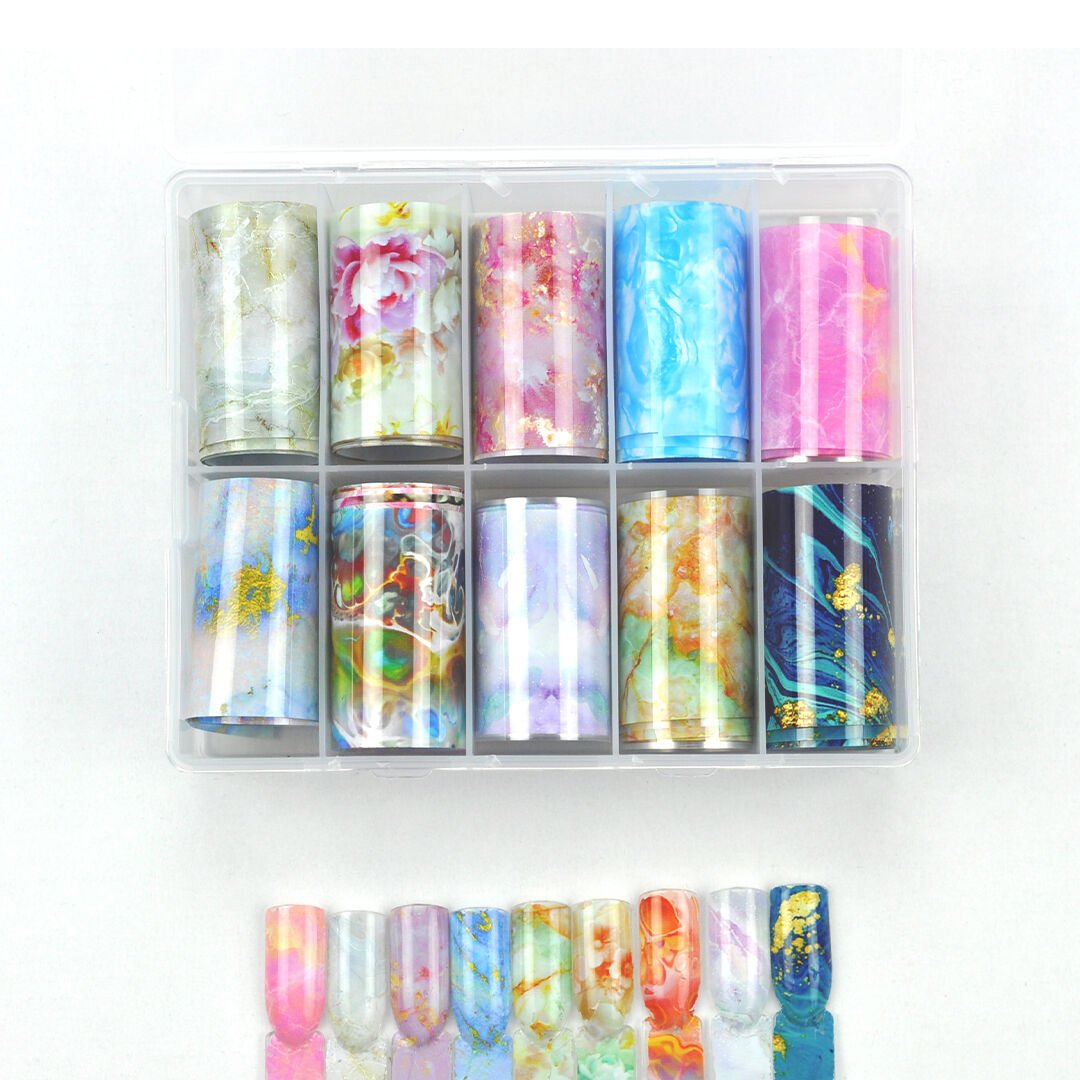 10 in 1 TRANSFER FOIL SET - MARBLES